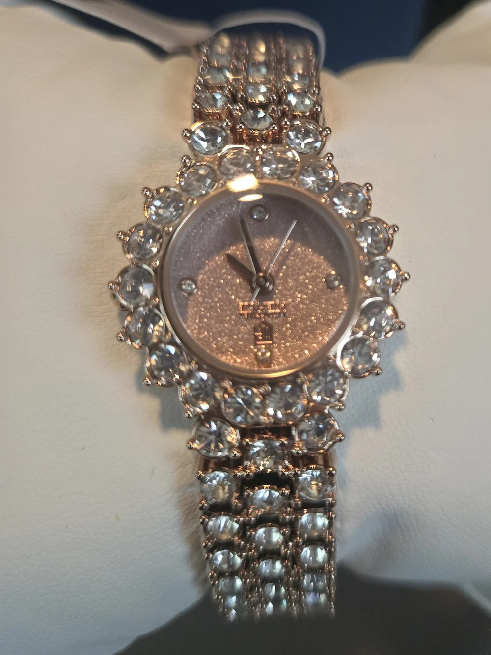 MPW-0226 Montres Prestige By Invicta Rose Gold Crystals Women's Watch 26mm